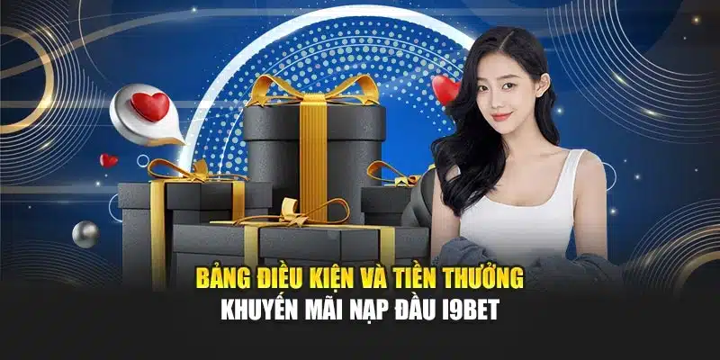Bảng điều kiện và tiền thưởng khuyến mãi nạp đầu I9Bet